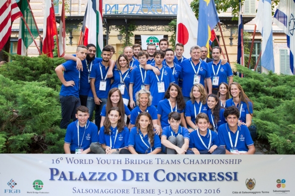Mondiali Juniores di Bridge: Squadra di alteleti partecipante alle gare